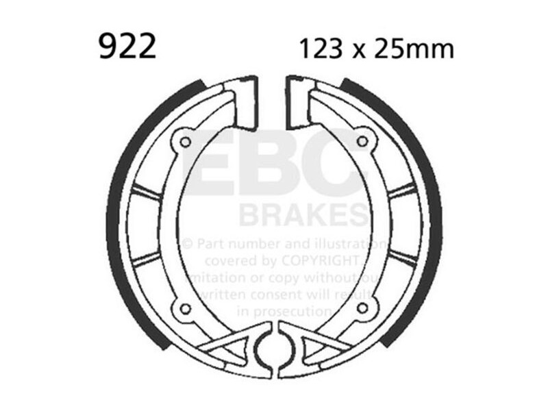 EBC BRAKES Brake Shoes 922 click to zoom image