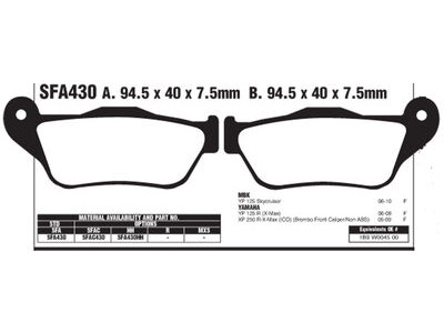 EBC BRAKES Brake Pads SFA430HH