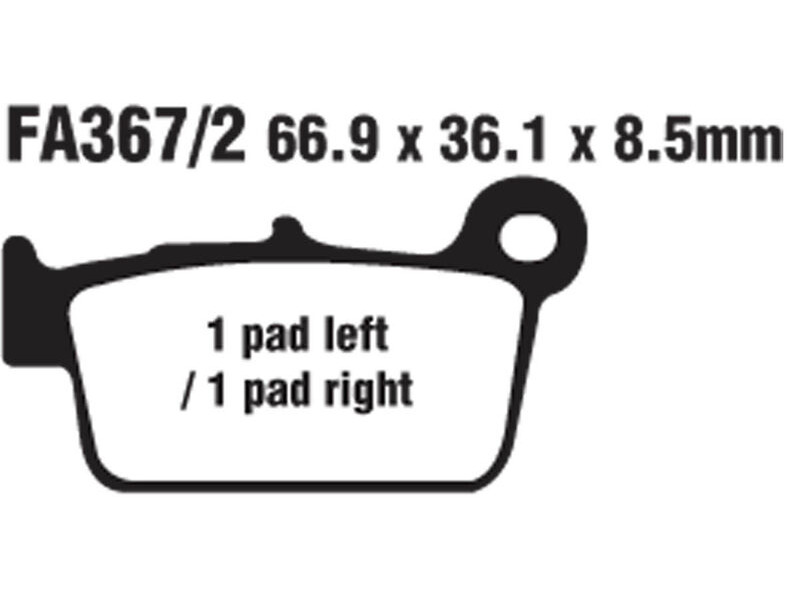 EBC BRAKES Brake Pads FA367/2TT click to zoom image