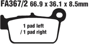 EBC BRAKES Brake Pads FA367/2TT 