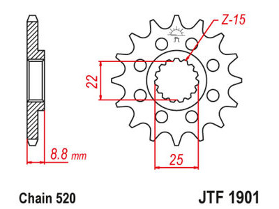 JT SPROCKETS Gear Box Sprockets G/B 1901-14