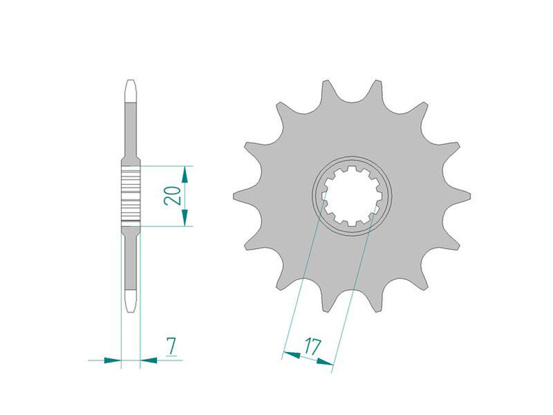 JT SPROCKETS Sprocket Front 4020-13 No JTR click to zoom image