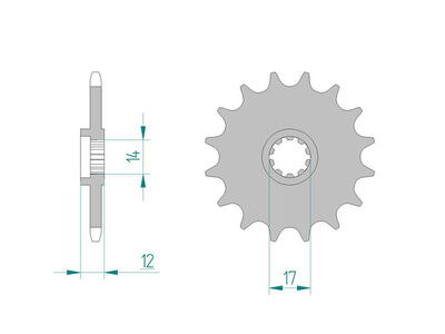 JT SPROCKETS Sprocket Front 4052-12 No JTR