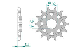 JT SPROCKETS Sprocket Front 4069-15 MV agusta 