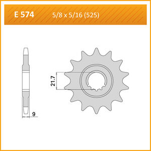 JT SPROCKETS Sprocket Front JTF 574-15 