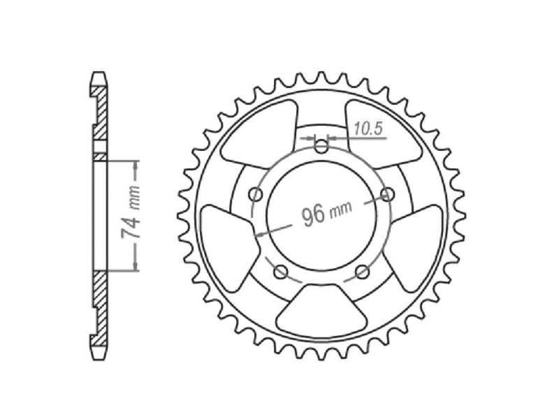 JT SPROCKETS Sprocket Rear 1209-41 JTR1209 click to zoom image