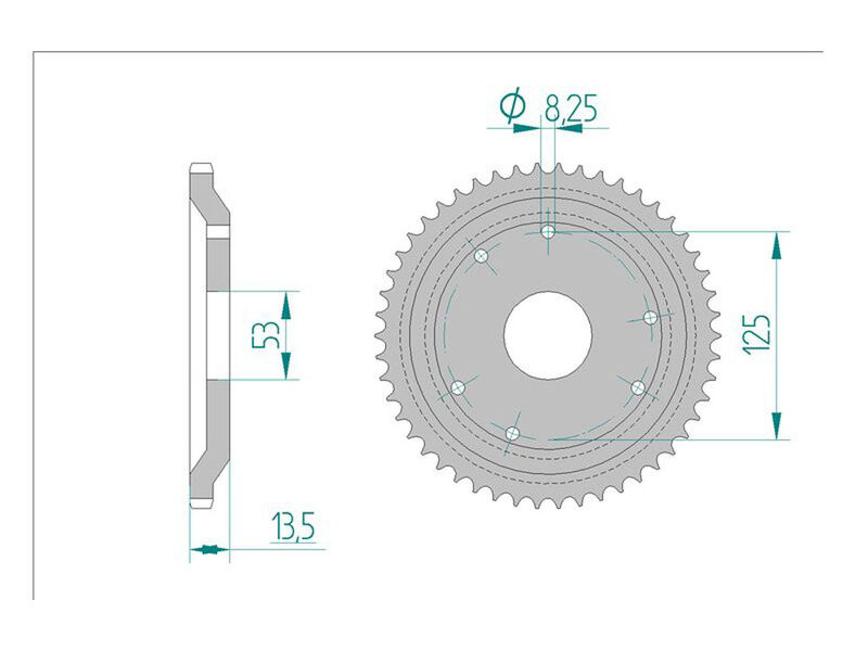 JT SPROCKETS Sprocket Rear 2035-50 No JTR click to zoom image