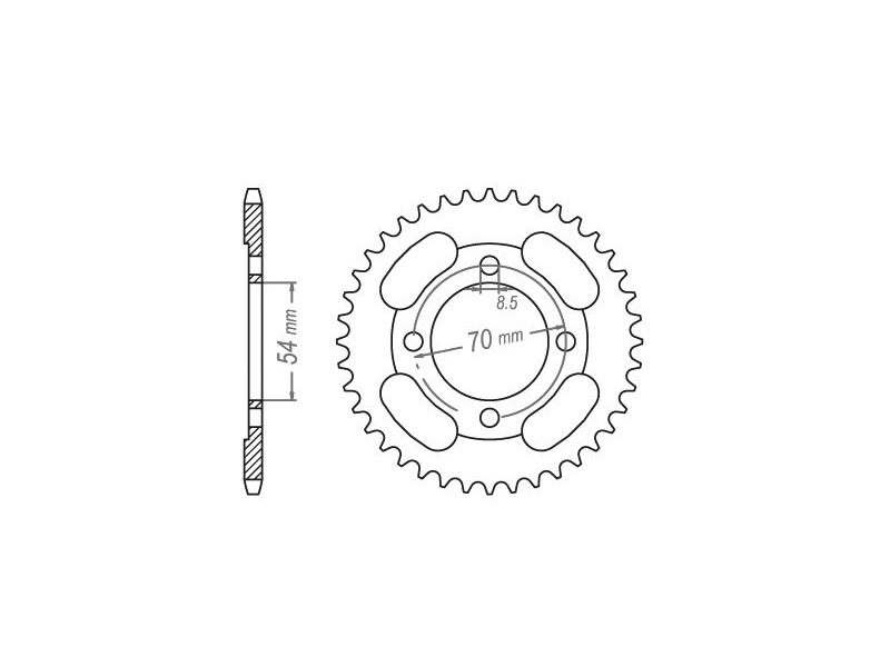 JT SPROCKETS Sprocket Rear JTR 263-36 click to zoom image