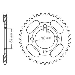 JT SPROCKETS Sprocket Rear JTR 263-36 