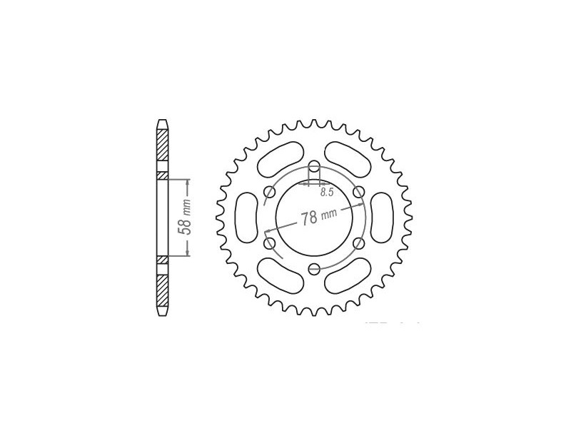 JT SPROCKETS Sprocket Rear JTR 458-36 click to zoom image