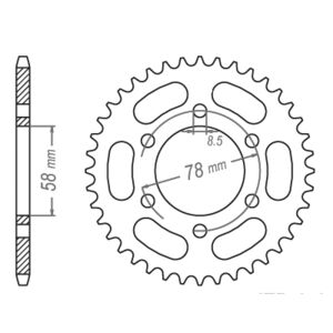 JT SPROCKETS Sprocket Rear JTR 458-37 