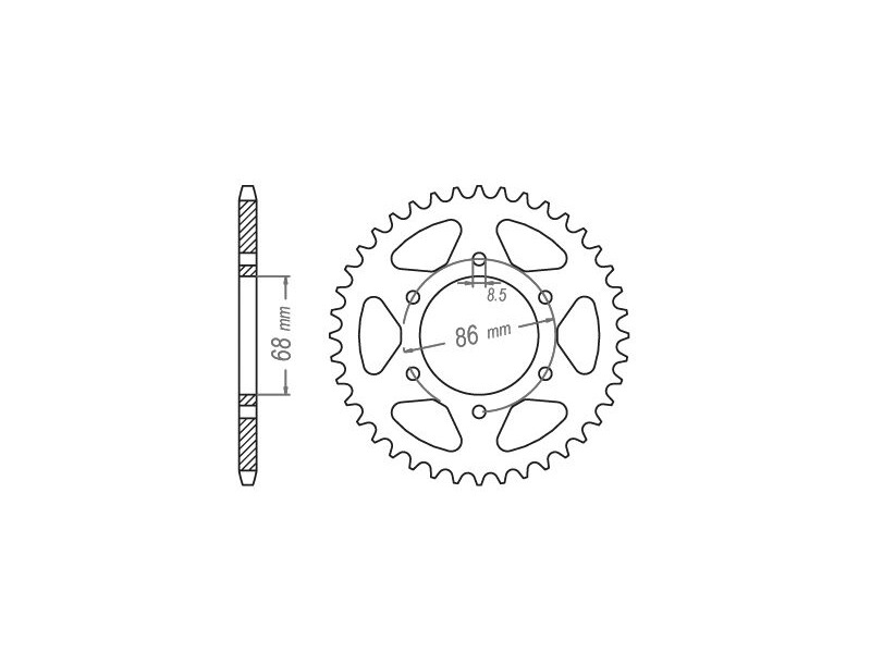 JT SPROCKETS Sprocket Rear JTR 473-37 click to zoom image