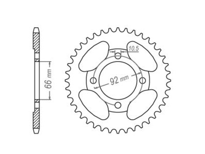 JT SPROCKETS Sprocket Rear JTR 836-47