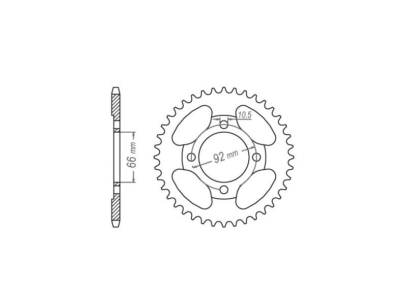 JT SPROCKETS Sprocket Rear JTR 836-47 click to zoom image