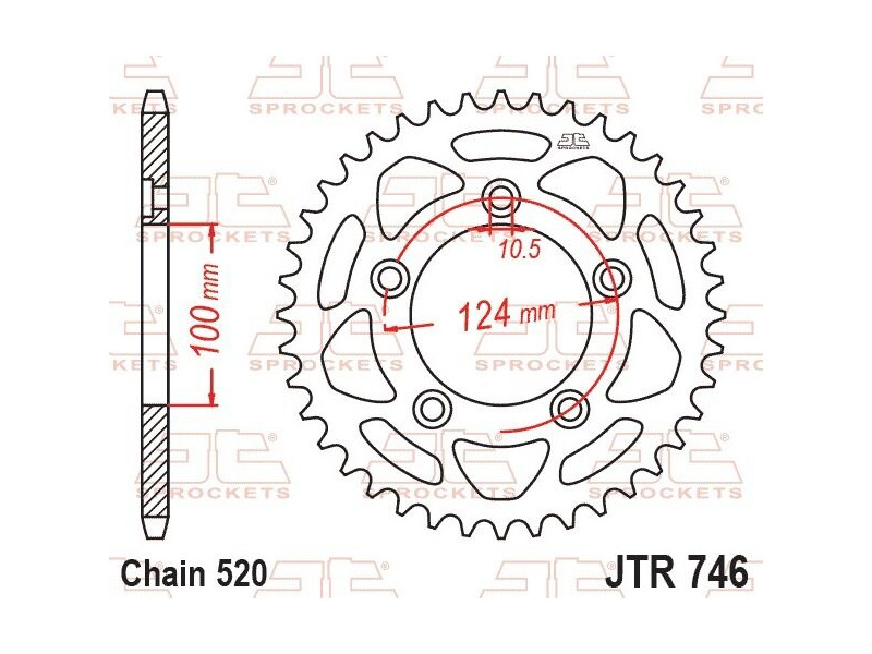 JT SPROCKETS Rear Sprocket JTR746.46 click to zoom image