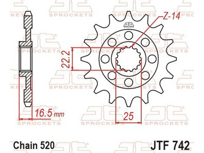 JT SPROCKETS Front Sprocket JTF742.15