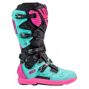 SIDI Crossfire 3 SRS CE Boots Black/Mint/Pink click to zoom image