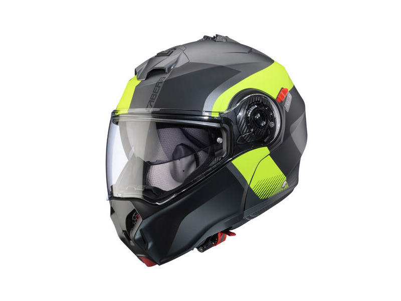 CABERG Duke Evo Indy Matt Gun Metal/Yellow Fluo/Black Helmet click to zoom image