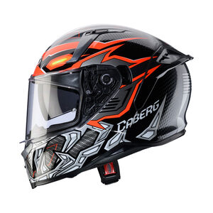 CABERG Avalon X Gurkha Black/Grey/Orange Fluo Helmet click to zoom image