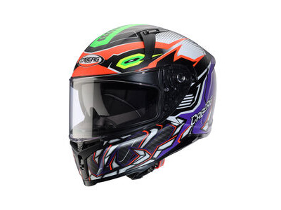 CABERG Avalon X Gurkha Matt Blk/Orange Fluo/Green Fluo/Purple Helmet