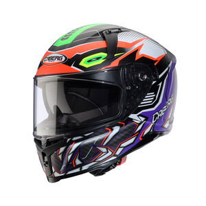 CABERG Avalon X Gurkha Matt Blk/Orange Fluo/Green Fluo/Purple Helmet 