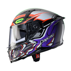 CABERG Avalon X Gurkha Matt Blk/Orange Fluo/Green Fluo/Purple Helmet click to zoom image