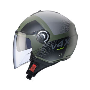 CABERG Riviera V4X Alpha Matt Military Green/Blk/Grey Helmet click to zoom image