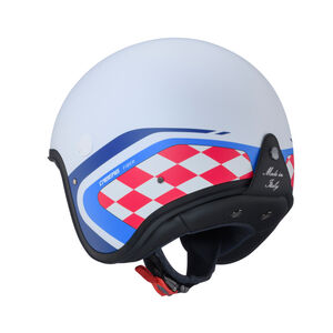 CABERG Freeride X Daytona Matt White/Blue/Red Helmet click to zoom image