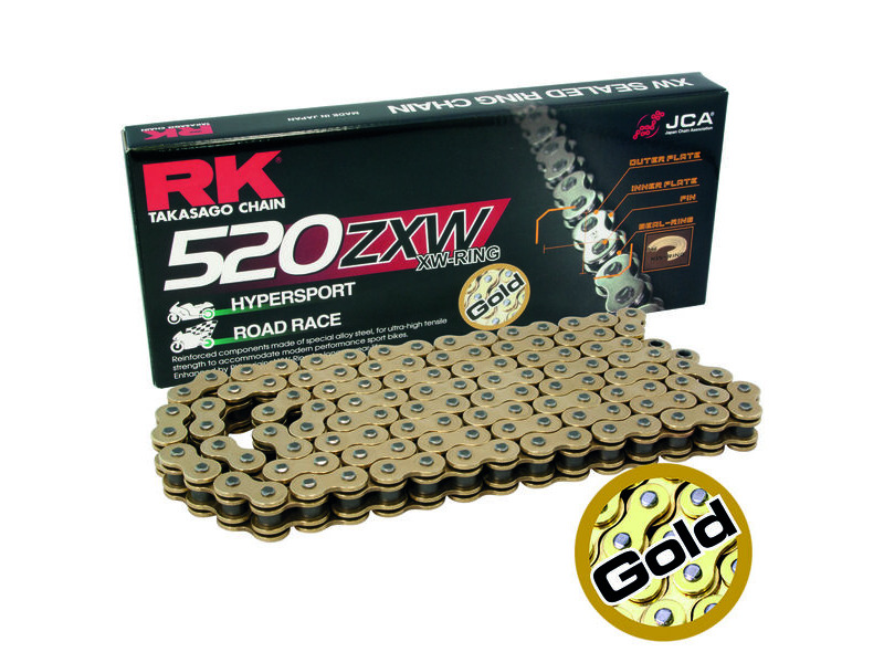 RK CHAINS GB520ZXW-102 Gold XW-Ring Chain click to zoom image