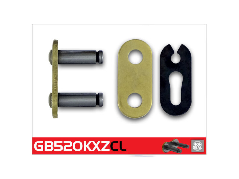 RK CHAINS GB520KXZ-CL Gold Premium MX Con Clip Link click to zoom image