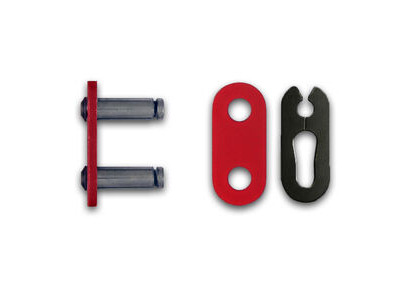 RK CHAINS RR520MXZ5-CL Red Pro MX Con Clip Link