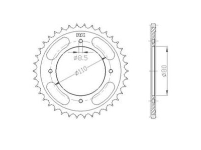 RK CHAINS Sprocket Rear RK-B3296-41 JTR1219 Afam 10235