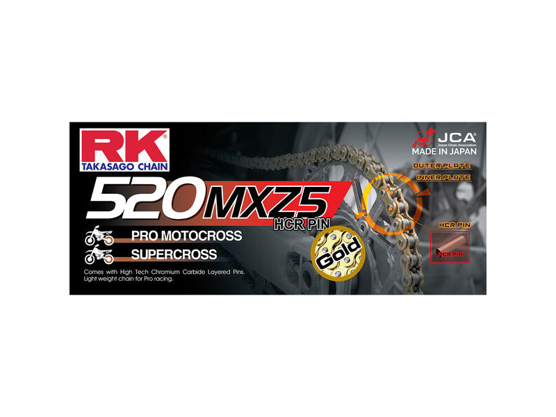 RK CHAINS GB520MXZ5 X 118 CHAIN GOLD click to zoom image