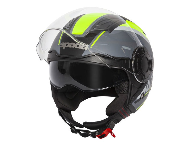 SPADA Helmet Lycan Strobe Matt Black/Yellow click to zoom image