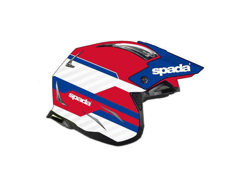 SPADA Helmet Rock 06 Pilot Blue White Red click to zoom image