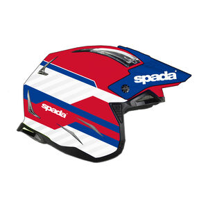 SPADA Helmet Rock 06 Pilot Blue White Red 