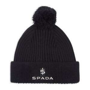 SPADA Bobble Beanie Black click to zoom image