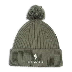 SPADA Bobble Beanie Olive click to zoom image