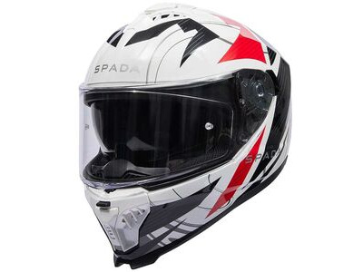 SPADA SP18 Strike White/Black/Red Helmet