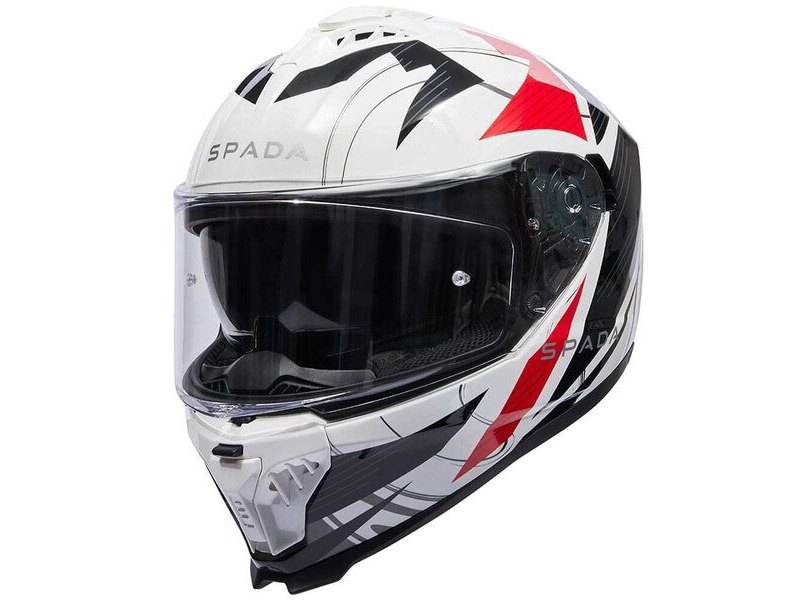 SPADA SP18 Strike White/Black/Red Helmet click to zoom image