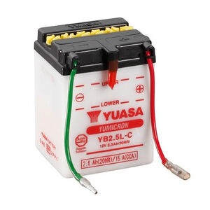 YUASA YB2.5L-C-12V YuMicron - Dry Cell, No Acid Pack 