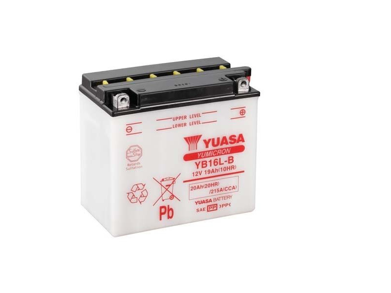 YUASA YB16LB-12V YuMicron - Dry Cell, Includes Acid Pack click to zoom image