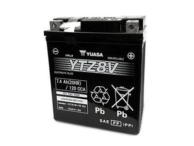 YUASA YTZ8V-12V High Perf. MF VRLA - Fact. Activated Sealed