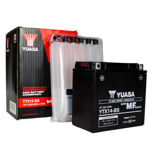 YUASA YTX14BS-12V MF VRLA - Dry Cell, Includes Acid Pack click to zoom image