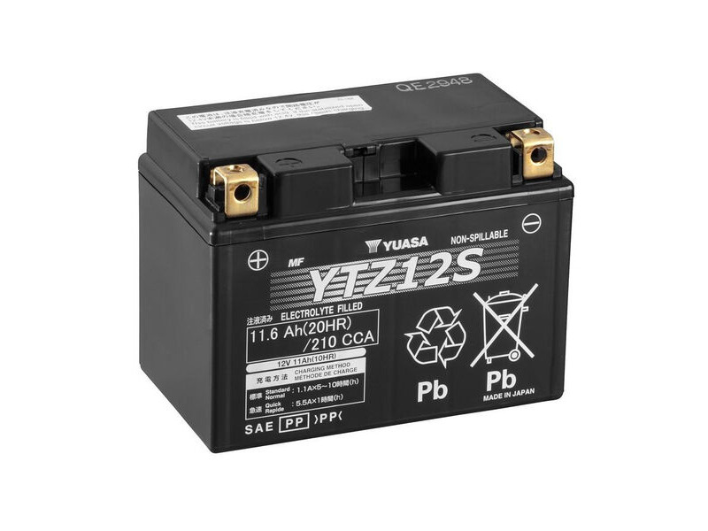 YUASA YTZ12S-12V High Performance MF VRLA - Factory Activated Sealed click to zoom image