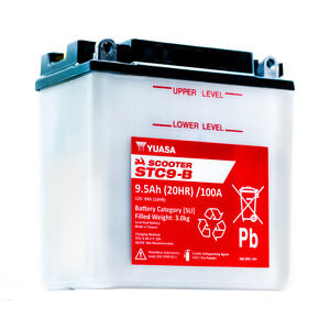 YUASA STC9-B (DC) 12V Scooter Battery click to zoom image