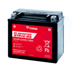 YUASA STR12-BS (CP) 12V MF VRLA Scooter Battery click to zoom image