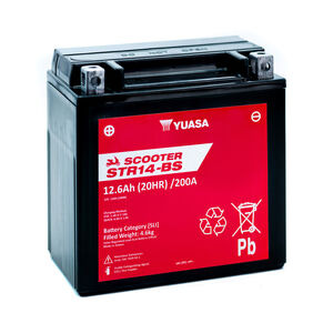 YUASA STR14-BS (CP) 12V MF VRLA Scooter Battery 