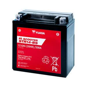 YUASA STR14-BS (WC) 12V MF VRLA Scooter Battery click to zoom image