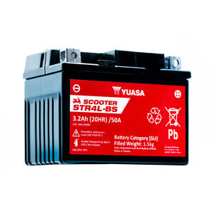 YUASA STR4L-BS (CP) 12V MF VRLA Scooter Battery click to zoom image